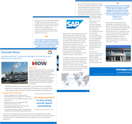 DNOW_Managecore and SAP Customer Success Story